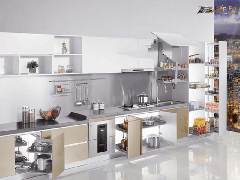 Các phụ kiện đi kèm tủ bếp