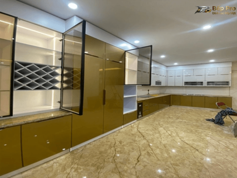 Tủ Inox 304 hệ Module 3 lớp cánh kính